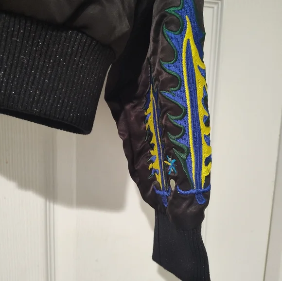 Diesel Black Jacket with Colorful Embroidery - Picture 5 of 14